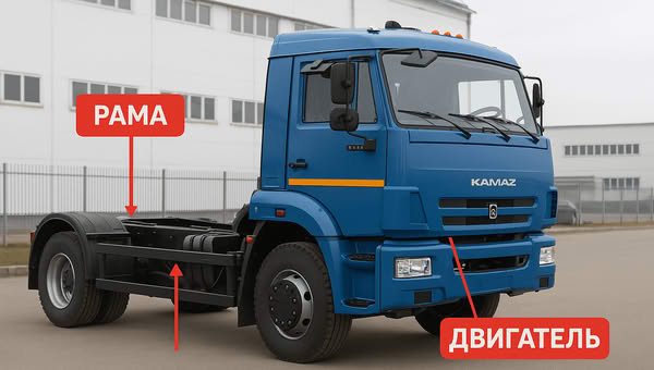 Фотография Камаз, номер рамы и двигателя